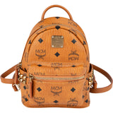 MCM Monogram Visetos Side Studs Stark Bebe Boo Mini Backpack