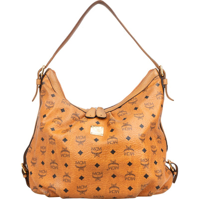 MCM Monogram Visetos Hobo Shoulder Bag - vintageandkickz