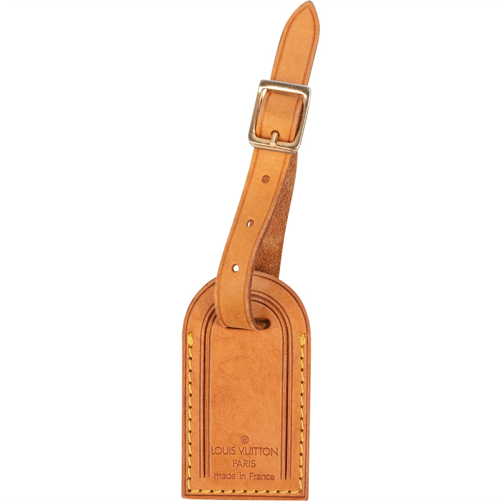 [🔄️B10 / F73] Louis Vuitton Vachetta Leather Luggage Tag - vintageandkickz