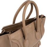 Céline Brown Calfskin Leather Luggage Handbag
