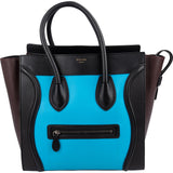Céline TricolorLeather Luggage Handbag