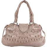 Salvatore Ferragamo Pleated Leather Gancini Flap Bag Handbag