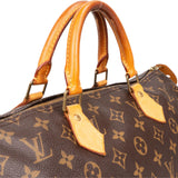 Louis Vuitton Monogram Canvas Speedy 35 Handbag - vintageandkickz