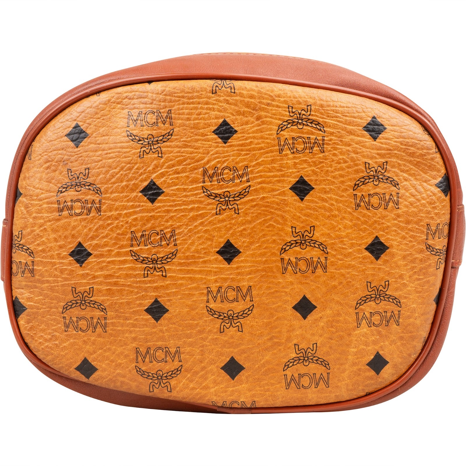 MCM Monogram Visetos Drawstring Bucket Crossbody Bag - vintageandkickz