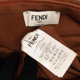 Fendi Brown Wool Multicolor Block Details Sleeveless Dress (IT44)