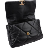 Chanel 19 Quilted Lambskin Leather Jumbo Single Flap Crossbody Bag