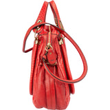 Chloé Red Python Leather Paraty Shoulder Bag