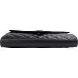 Yves Saint Laurent Grain De Poudre Leather Cassandre Envelope Wallet On Chain Crossbody Bag