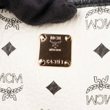 MCM Monogram Visetos Black and White Studded Liz Shopper Shoulder Bag
