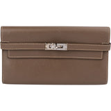 Hermès Epsom Leather Palladium Kelly Wallet