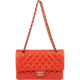 Chanel Quilted Lambskin Medium Double Flap Shoulder Bag