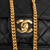 Chanel Quilted Lambskin 24K Gold Single Flap Crossbody Bag
