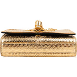 Yves Saint Laurent Gold Python-Embossed Leather Mini Kate Tassel Crossbody Bag