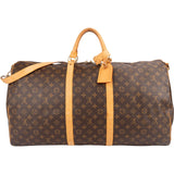 Louis Vuitton Monogram Canvas Keepall 60 Bandoulière Travel Bag