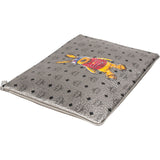 MCM Monogram Visetos Metallic Rabbit Zip Pouch Clutch