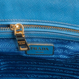 Prada Blue Saffiano Leather Galleria Handbag