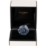 Chanel Fine Jewelry Camelia Blue Ceramic 750 Whitegold Ring (#51)