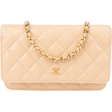 Chanel Quilted Caviar Leather Wallet On Chain Crossbody Bag