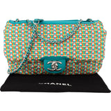 Chanel Quilted Latex Reversible Nylon Rectangular Single Flap Crossbody Bag