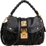 Miu Miu Matelassé Leather Coffer Hobo Shoulder Bag