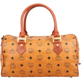 MCM Monogram Visetos Boston Handbag - vintageandkickz