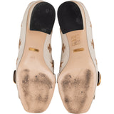 Gucci Leather Marmont Fringed GG Bumblebee Mid-Heel Loafers Shoes (36,5)