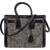 Saint Laurent Tweed & Leather Sac de Jour Handbag