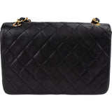 Chanel Quilted Lambskin 24K Gold Single Flap Crossbody Bag