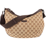 Gucci Monogram GG Canvas Crescent Messenger Crossbody Bag