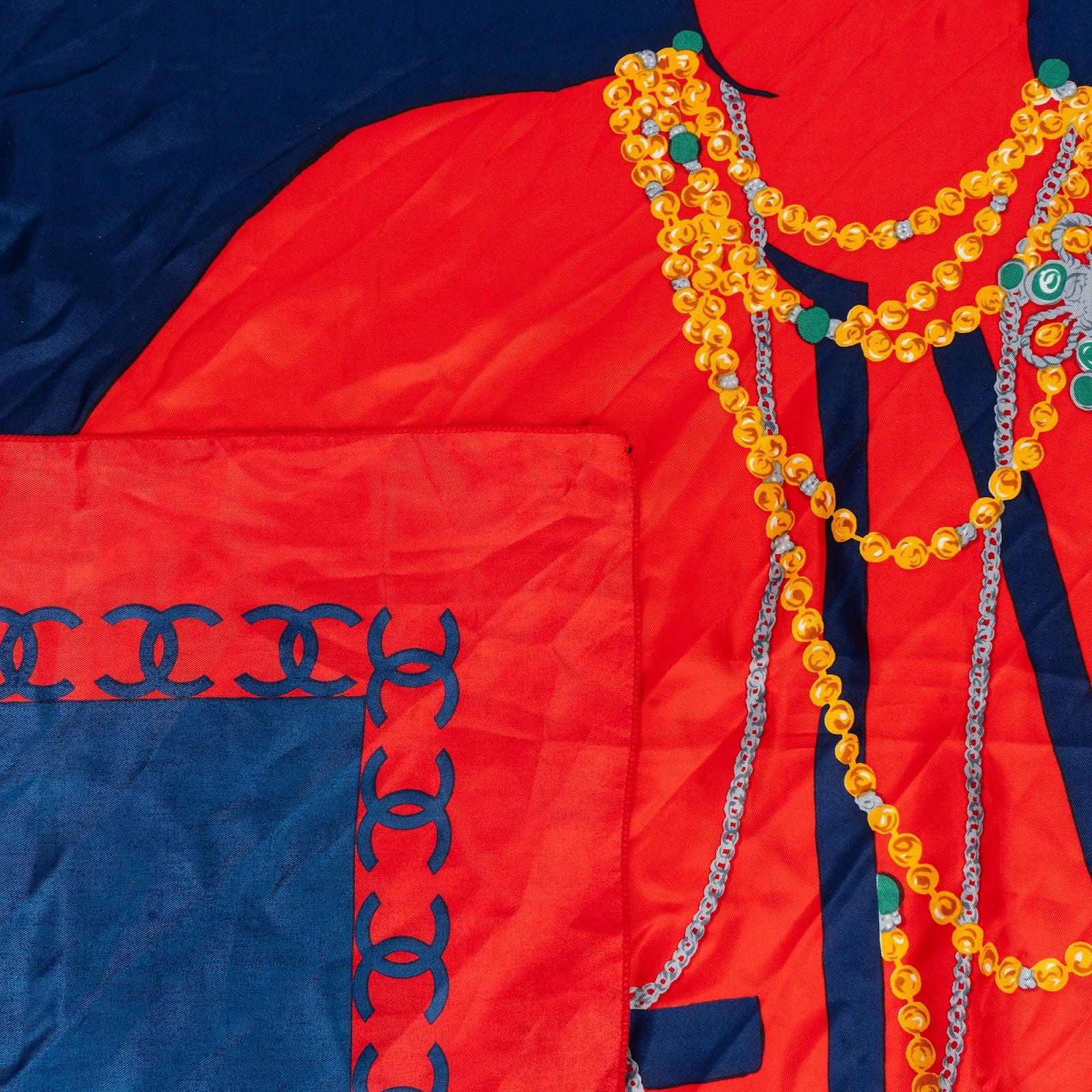 [🔄️B12 / F10] Chanel Bijoux Silhouette Tuch Scarf - vintageandkickz