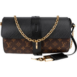 Louis Vuitton Monogram Canvas & Noir Epi Leather Glasses Case Crossbody Bag