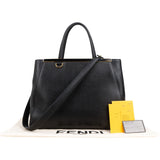 Fendi Black Leather 2Jours Handbag