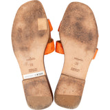 Hermès Orange Exotic Leather Ostrich Oran Sandal Sandals (36)