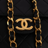 Chanel Quilted Lambskin 24K Gold Single Flap Shoulder Bag - vintageandkickz