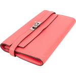 Hermès Bubble Gum Mysore Leather Kelly Wallet - vintageandkickz