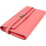 Hermès Bubble Gum Mysore Leather Kelly Wallet - vintageandkickz