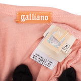 Galliano Pink Floral Embellished 2 in 1 Top (M)