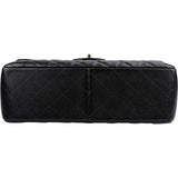 Chanel Caviar Leather Palladium Jumbo Double Flap Crossbody Bag