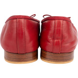 Chanel Red Leather CC Ballet Flats (35)