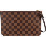 Louis Vuitton Monogram Damier Ebene Canvas Neverfull Pochette Clutch