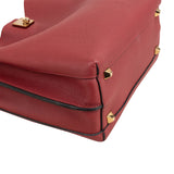 MCM Red Visetos Pebbled Leather Patricia Hobo Crossbody Bag