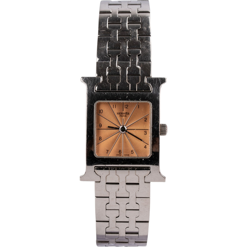 Hermès Silver Tone Heure H HH1.210 Women Watch