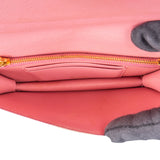 Prada Pink Saffiano Leather Wristlet Wallet Pouch Bag