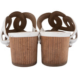 Hermès White Lambskin Chaine d’Ancre Bikini Heel Sandals Lipari 70 (38,5)