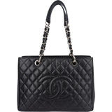 Chanel Quilted Caviar Leather Grand Shopping Tote Shoulder Bag