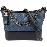 Chanel Aged Calfskin Quilted Gabrielle Hobo Crossbody Bag