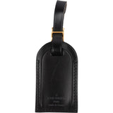 Louis Vuitton Black Noir Leather Luggage Tag