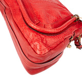 Chloé Red Python Leather Paraty Shoulder Bag