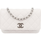 Chanel Quilted Caviar Leather Filigree Coco Wallet on Chain Crossbody Bag