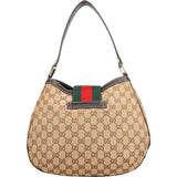 Gucci Monogram GG Web Stripe Shoulder Bag